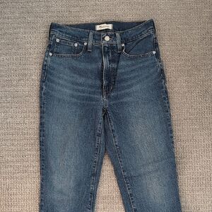 Madewell Dark Blue Straight Jeans